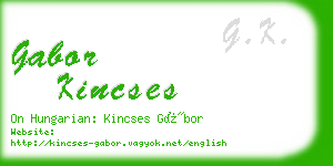 gabor kincses business card